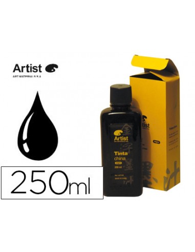 Tinta xina artist negra pot 250 ml