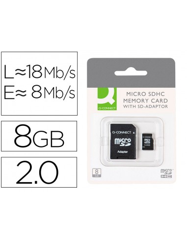 Memòria sd micro q-connect flash 8 gb...