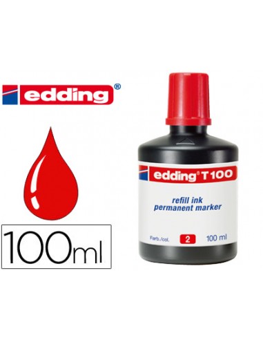 Tinta retolador edding t-100 vermell...