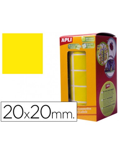 Gomets autoadhesius quadrats 20x20 mm...