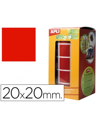 Gomets autoadhesius quadrats 20x20 mm...