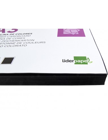 Cartolina liderpapel a3 180g/m2 negre...