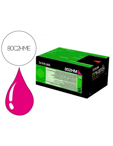 Toner làser lexmark 80c2hme magenta...