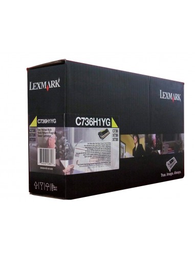 Toner làser lexmark c736h1yg groc...