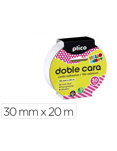 Cinta adhesiva plico doble cara 20 mt...