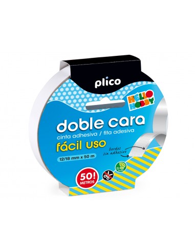 Cinta adhesiva plico doble cara facil...