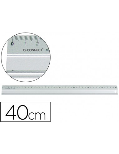 Regla q-connect metalica alumini 40 cm