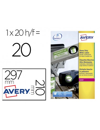 Etiqueta adhesiva resistent avery...