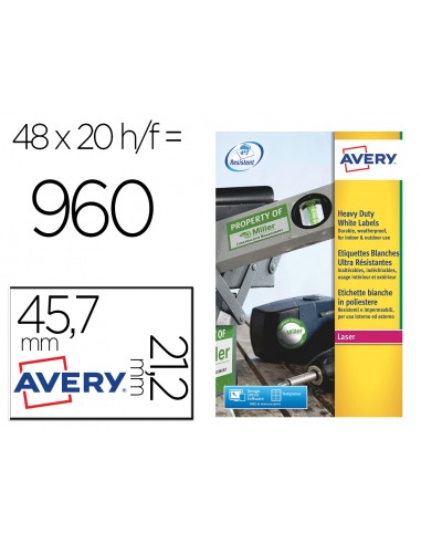 Etiqueta adhesiva resistent avery...