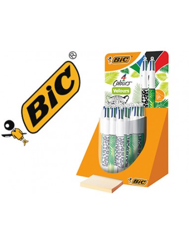 Boligraf bic quatre colors velours...