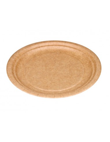 Plat cartró biodegradable marró 22 cm...