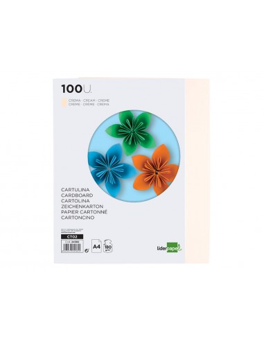 Cartolina liderpapel a4 180g/m2 crema...