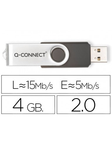Memòria usb q-connect flash 4 gb 2.0