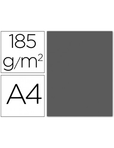 Cartolina guarro din a4 gris plom 185...