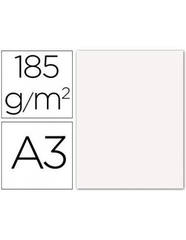 Cartolina guarro din a3 blanc 185 gr...