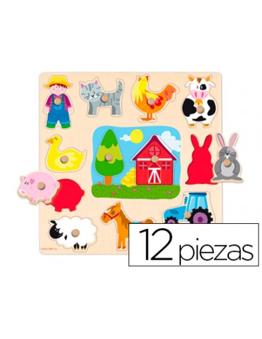 Puzle diset sil·luetes granja 12 peces