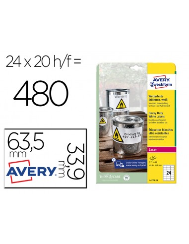 Etiqueta adhesiva resistent avery...