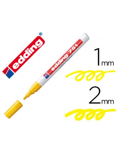 Retolador edding punta fibra 751 groc...