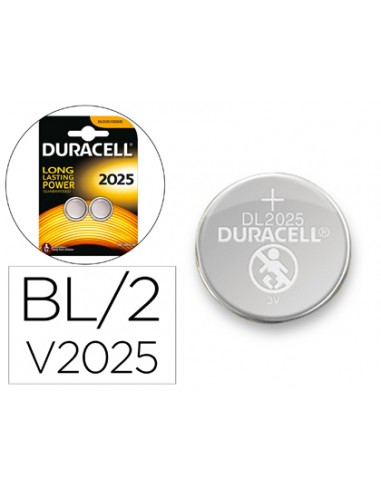 Pila duracell alcalina boton cr2025...
