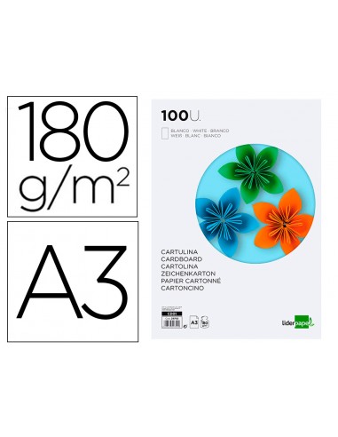 Cartolina liderpapel a3 180g/m2 blanc...