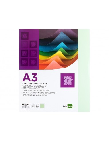 Cartolina liderpapel a3 180g/m2 verd...