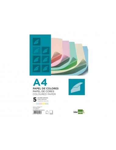 Paper color liderpapel a4 80gr 5...