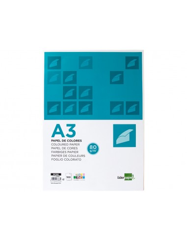 Paper color liderpapel a3 80gr 10...