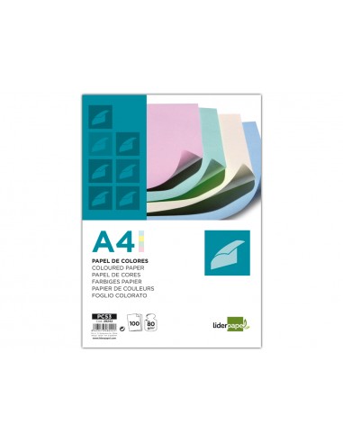 Paper color liderpapel a4 80gr 4...