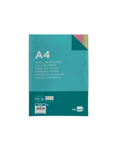 Paper color liderpapel a4 80gr 4...