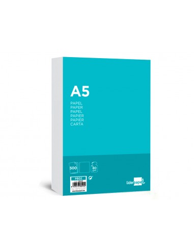 Paper liderpapel a5 80g/m2 llis...