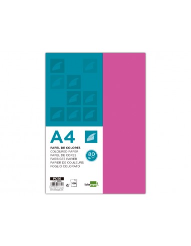 Paper color liderpapel a4 80gr fucsia...