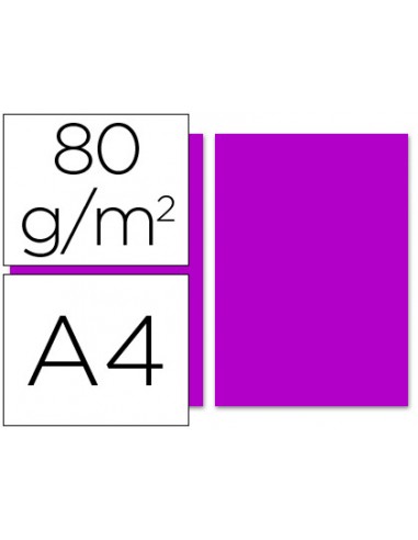 Paper color liderpapel a4 80gr fucsia...