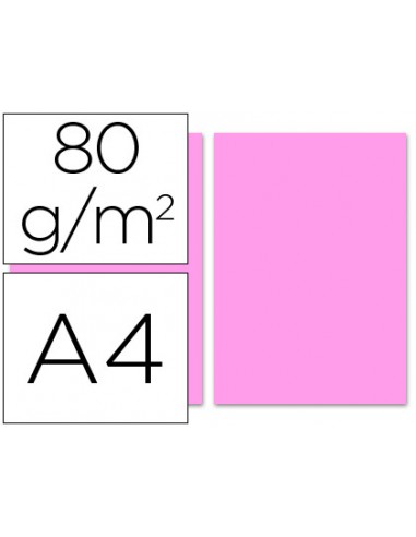 Paper color liderpapel a4 80gr rosa...