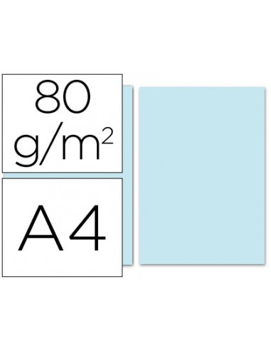 Paper color liderpapel a4 80gr celest...