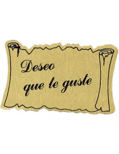 Etiqueta dorada deseo que...