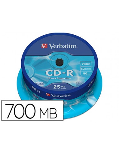 Cd-r verbatim capacitat 700mb...