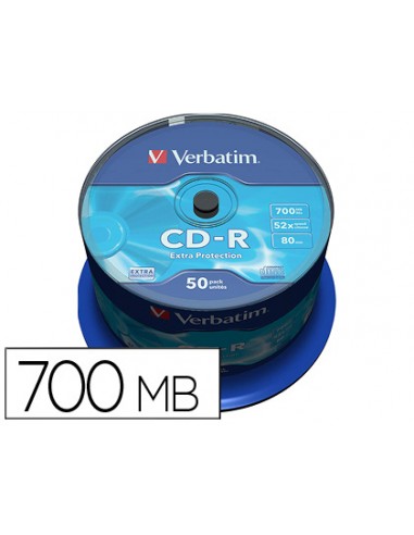Cd-r verbatim capacitat 700mb...