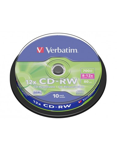 Cd-rw verbatim serl capacitat 700mb...
