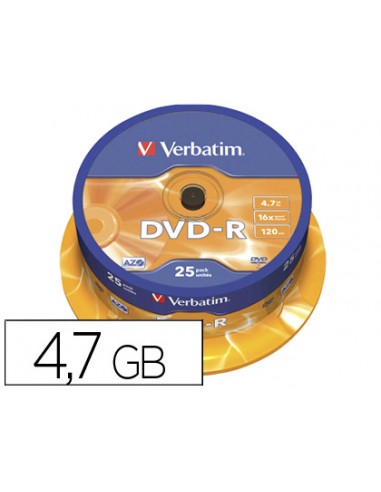 Dvd-r verbatim capacitat 4.7gb...
