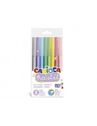 Rotulador carioca pastel blister de 8...