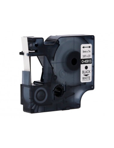 Cinta q-connect 1000 negre-blanc 9 mm...