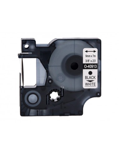 Cinta q-connect 1000 negre-blanc 9 mm...