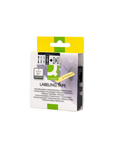 Cinta q-connect 1000 negre-blanc 9 mm...