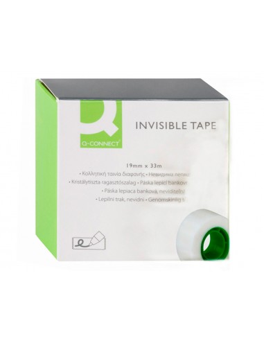 Cinta adhesiva q-connect invisible 33...