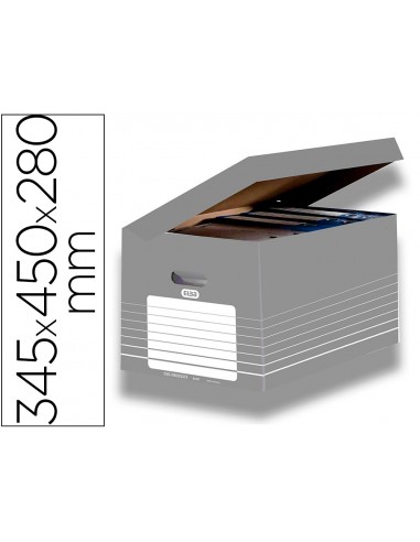 Cajon elba carton color gris para 5...