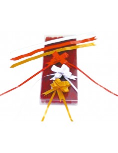 Cinta para hacer lazos rojo... 2