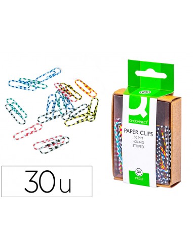 Clips colors ratllats q-connect 50 mm...