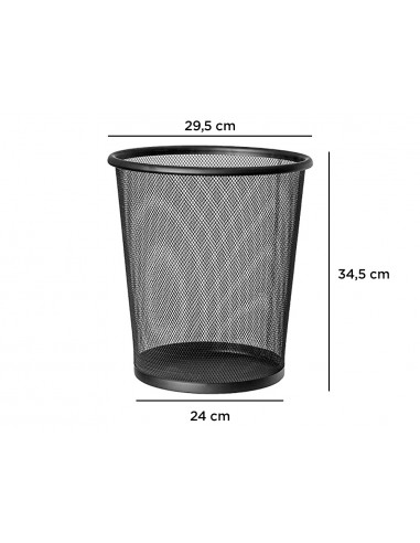Paperera metàl·lica q-connect negra...
