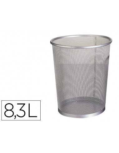 Paperera metalica q-connect reixa...