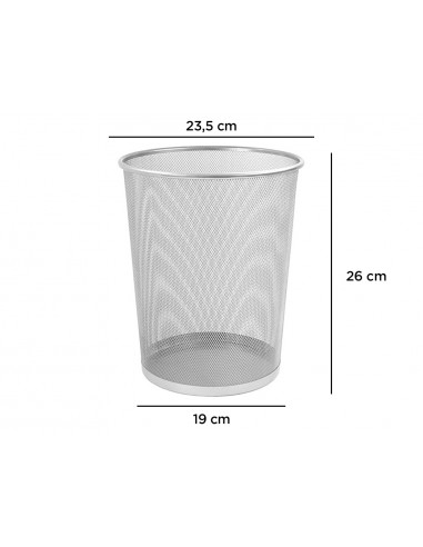 Paperera metalica q-connect reixa...